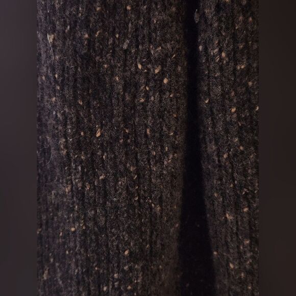 Express L Brown Beige Belt Knitted  WOOL Blend Longsleeve  Buttons Women Peacoat - Picture 10 of 11